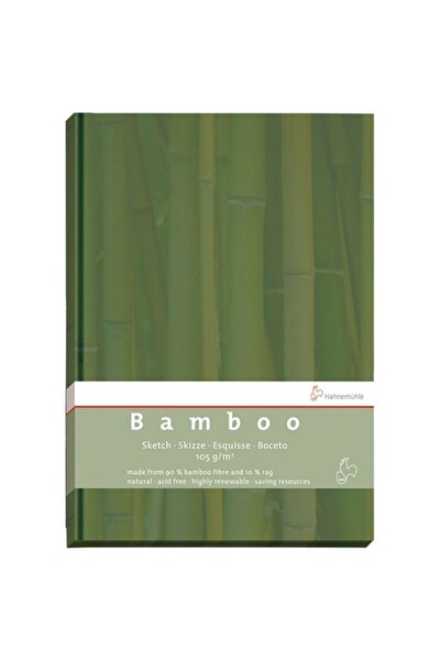Hahnemühle Bamboo Çizim Defteri Düz Sert Kapak 105 g 64 Yaprak A4