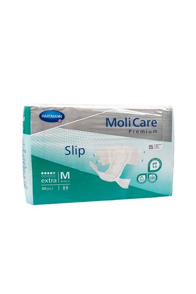 Hartmann Molicare Premium Green Medium 30 Pack Patient Diapers - Extra Waistband