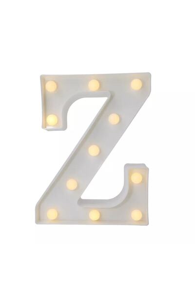 DogusDeco Z Harfi Işıklı Led Harf Dekoratif Aydınlatma Büyük Boy