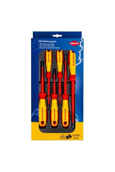 Knipex screwdriver package 00 20 12 V02 VDE Slim (red/yellow, 6 pieces)