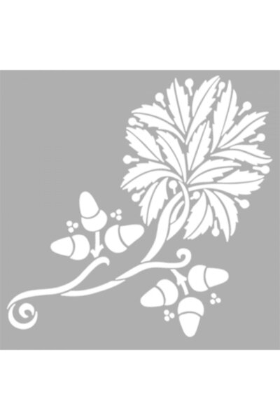 Artikel Cosmos Çiçek Motifi Stencil Boyama Şablonu 30x30 Cm, Duvar Stencil, F...