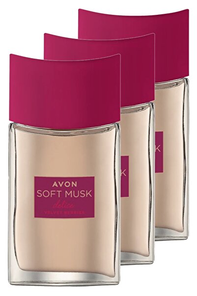AVON Soft Musk Delice Velvet Berries Kadın Parfüm Edt 50 Ml. Üçlü Set