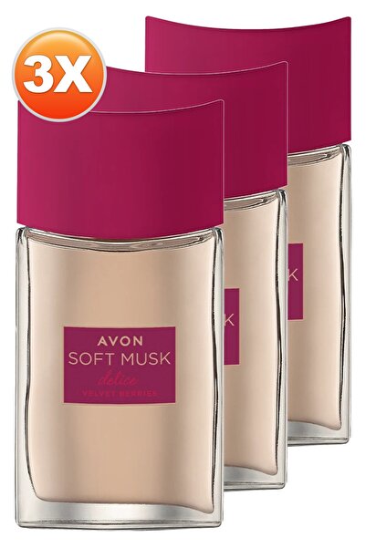 AVON Soft Musk Delice Velvet Berries Kadın Parfüm Edt 50 Ml. Üçlü Set