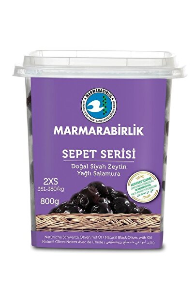 MarmaraBirlik Sepet Serisi Siyah Zeytin 2xs 800 Gr