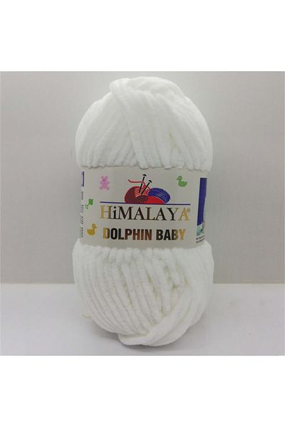 Himalaya Dolphin Baby Velvet Knitting Thread 80301- White