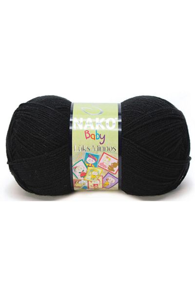 NAKO Πολυτελές Minnoş Knitting Baby Yarn 217 Μαύρο