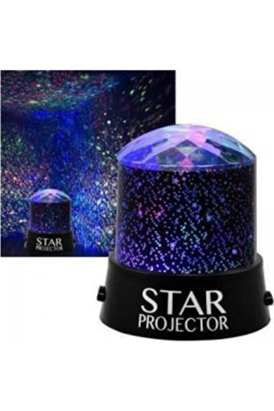 pazariz Dönen Gece Lambası Yıldız Yansıtmalı Led Lamba Projeksiyon Gece
