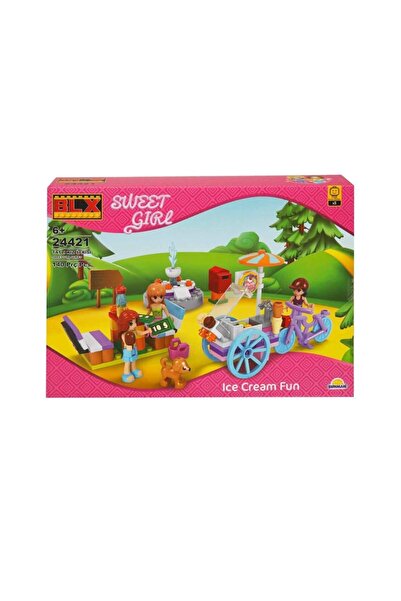 BLX مجموعة ليغو للبناء مكونة من 140 قطعة على شكل آيس كريم للفتيات اللطيفات