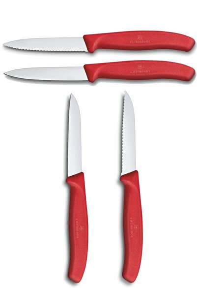 Victorinox 4 Adet Yeni Kırmızı Bıçak Özel Set