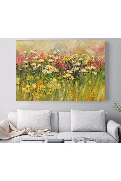 Piri Kanvas Tablo Çayırda Renkli Çiçekler Kanvas Kanvas Tablo