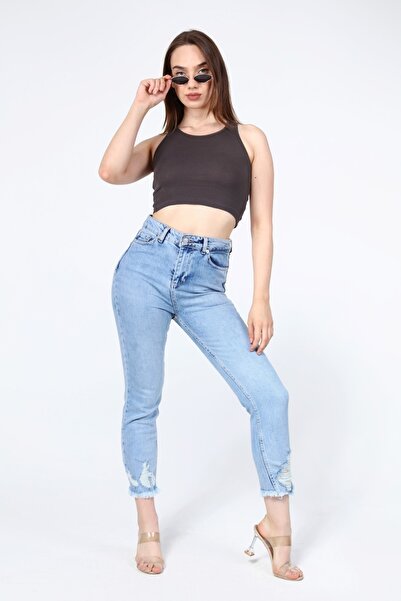 AFŞAR MODA Smoked Crop Blouse Rambo