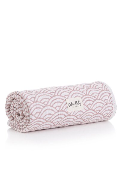 Caline Baby بطانية 4 طبقات جاكار موسلين 110x110 سم - نمط قوس قزح 1 داستي روز