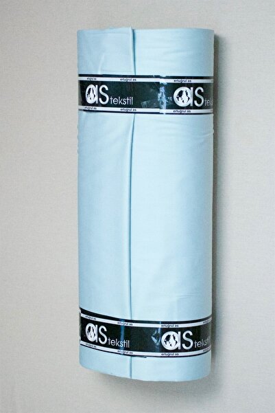 AS TEKSTİL Pamuk Saten Kumaş Buz Mavi %100 Pamuk Lüks (1 METRE)