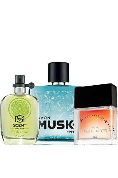 AVON Full Speed Musk Freeze Ve Scent Fresh Citrus Erkek Parfüm Paketi 8681298...