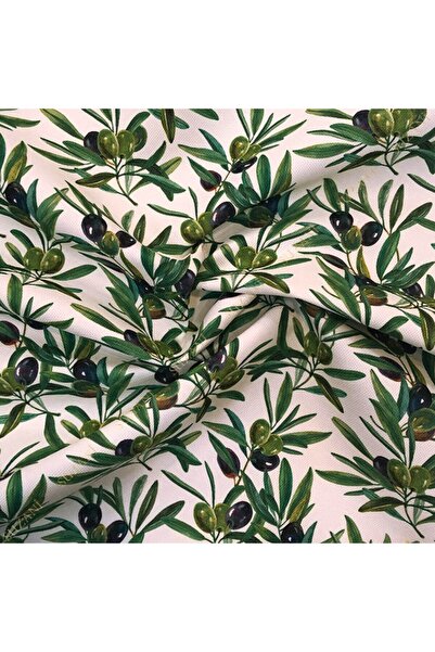 SUZANİ Siyah Zeytin Desenli Kumaş Kms-0945