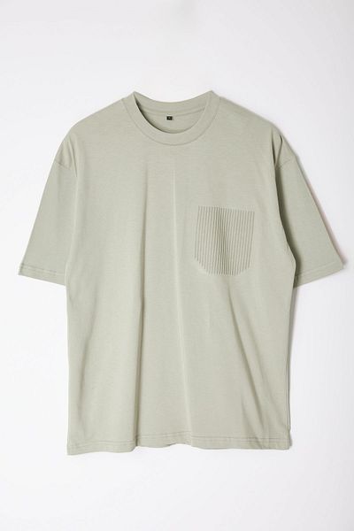 Edit by Trendyol Men's Mint T-Shirt - Regular Cut, Fabric Detailed Tedaw25Ts00008