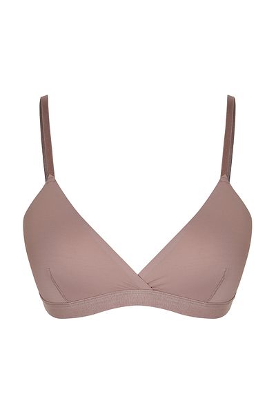 Trendyol Collection Nerzfarbener Micro-String-Träger-Dreieck-Bralette-Strick-BH THMSS21SU0014