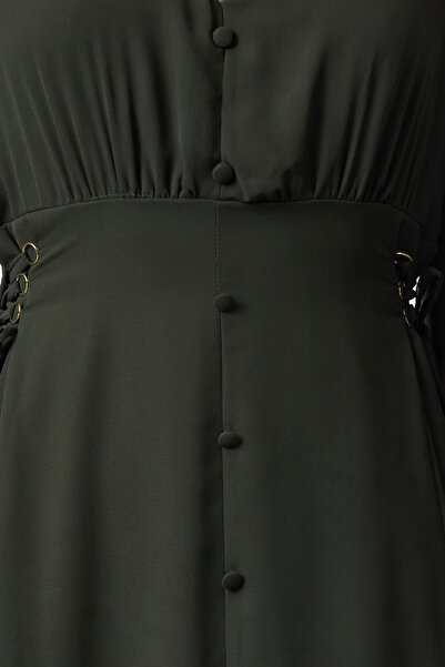 Trendyol Collection Khaki Plain Woven Dress Twoaw24El00348