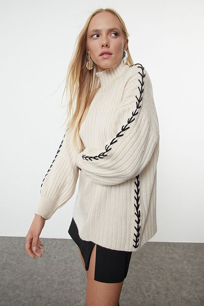 Trendyol Collection Pulover din tricot cu guler în picioare TWOAW25KZ00181