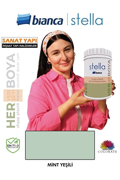 Bianca Stella Su Bazlı Akrilik Boya Mint Yeşili