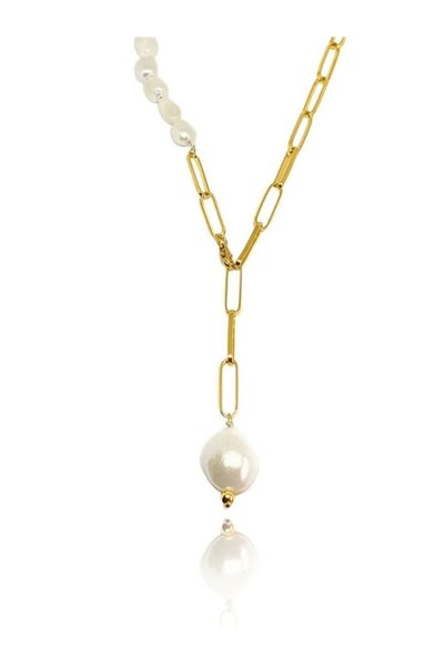 LİNYA JEWELLERY Bety Zincirli Inci Kolye