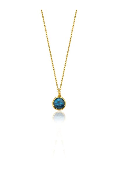 LİNYA JEWELLERY Cosmic Zincirli Burç Kolye Mavi
