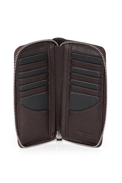 Daniel Klein Dkl3016-3 Large Volume Zippered Brown Women's Wallet & Card Holder in Purse Form