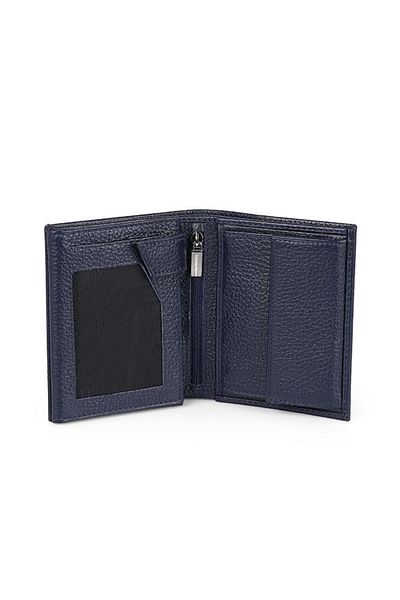 Daniel Klein Dkl0067-2 Large Volume Made of Real Leather Men's Navy Blue Wallet & Card Holder