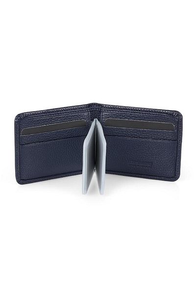 Daniel Klein Dkl0794-2 Men's Navy Blue Wallet & Card Holder Made of Real Leather