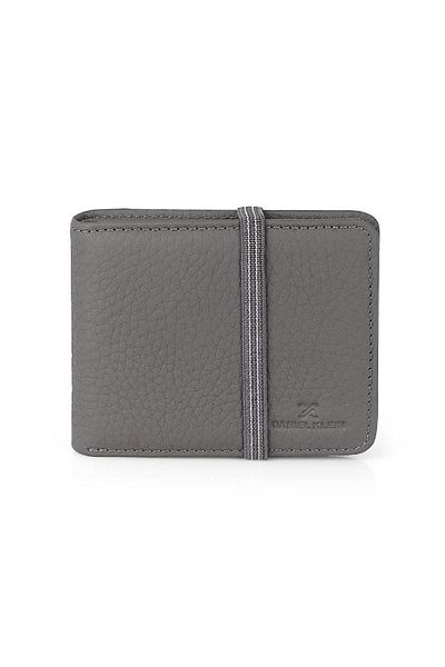 Daniel Klein Dkl0794-5 Men's Gray Wallet & Card Holder Made of Real Leather
