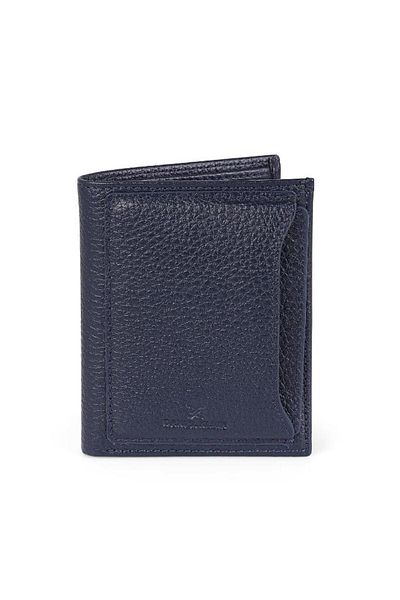 Daniel Klein Dkl1353-2 Men's Navy Blue Wallet & Card Holder Made of Real Leather