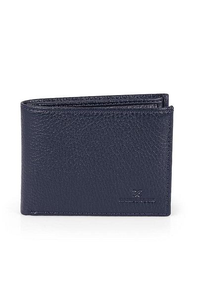 Daniel Klein Dkl0789-2 Men's Navy Blue Wallet & Card Holder Made of Real Leather
