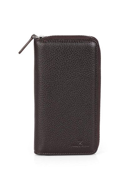 Daniel Klein Dkl3016-3 Large Volume Zippered Brown Women's Wallet & Card Holder in Purse Form