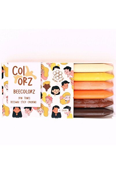 COLORZ 6'lı Ten Renkleri Doğal Balmumu Sert Kalem Pastel Boya Seti