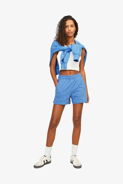 JJXX Pantaloni scurți casual albaștri Jxalfa pentru femei 12231608 -SilverLakeBlue
