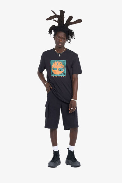 Timberland Twill Men's Black Cargo Shorts Tb0A5U1B0011