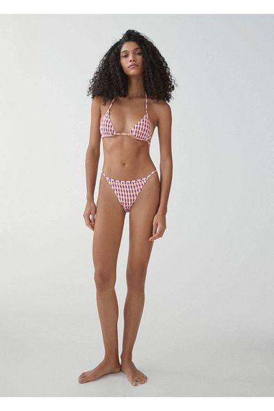 MANGO Woman Gemusterte Bikinihose