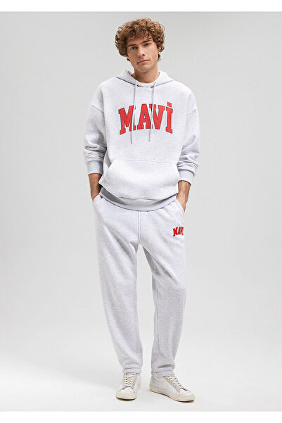 Mavi Γκρι φούτερ με τυπωμένο λογότυπο0010207-82498