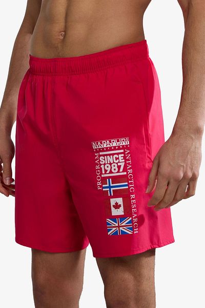 Napapijri Men's Red Swim Shorts - V-Fake Np0A4Honr251