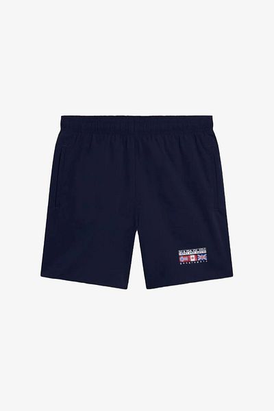 Napapijri Pantaloni scurți de baie albaștri pentru bărbați V-faux Np0a4hon1761