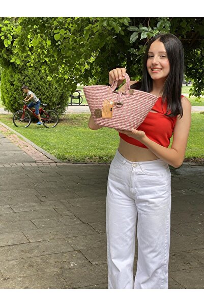 JÜTEX HOME τσάντα χειρός με ψάθινη εμφάνιση από γιούτα τσάντα ώμου τσάντα παρ...