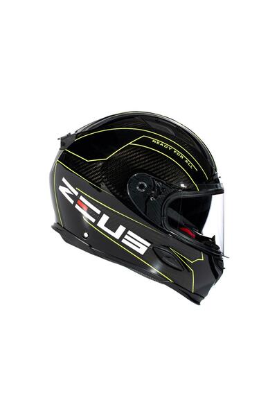 ZEUS Zs-1800b Gloss Carbon Am8 Fluo Yellow Kapalı Kask