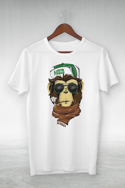 Pink Sky Vip Design - Μπλουζάκι με φουλάρι με σχέδιο Weed Green Gorilla