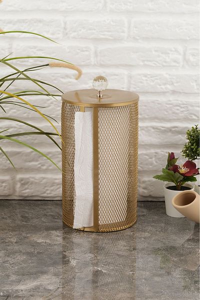 ANGDESİGN AngDesign Metal Basket Paper Towel Holder-Antique