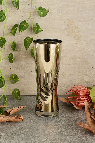 ANGDESİGN Gold Colored Glass Vase