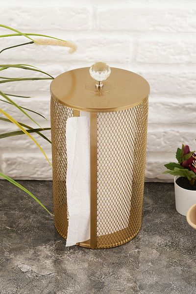 ANGDESİGN AngDesign Metal Basket Paper Towel Holder-Antique