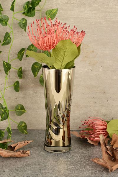 ANGDESİGN Gold Colored Glass Vase