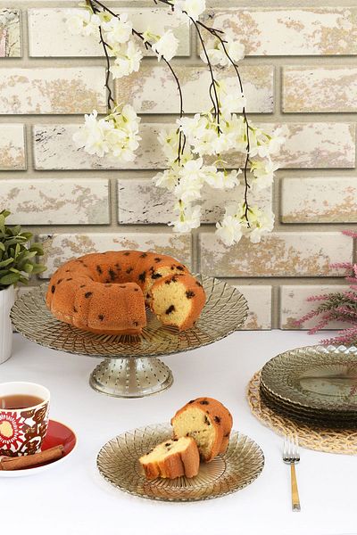 ANGDESİGN Angdesign Belinda Glass Dessert & Cake Set 7 Pieces Smoked