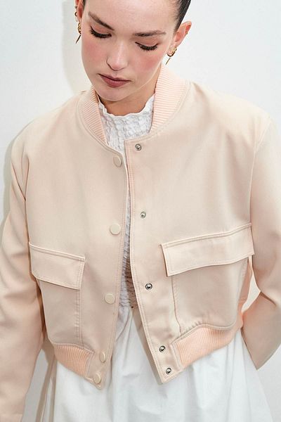 Hooopstore MOCHA BOMBER JACKET - STONE