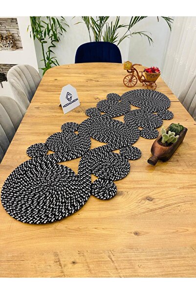 JÜTEX HOME Юта, ракита, спираловиден дизайн, декоративна покривка за маса, пъ...